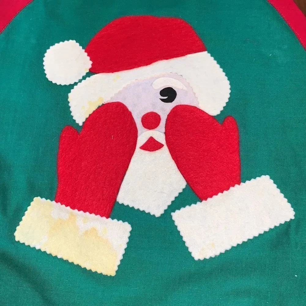 Vtg‎ 60s double sided Santa face toilet seat cover